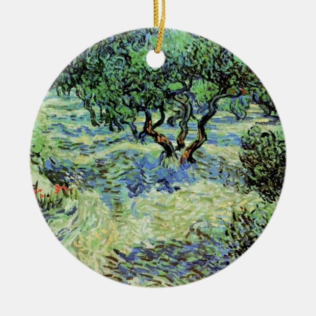 Olive Grove von Vincent van Gogh Keramik Ornament (Vorne)