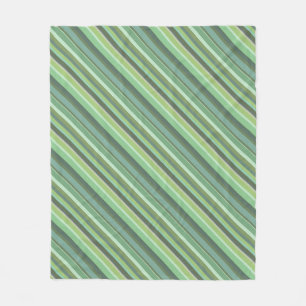 Olive-grüne Diagonalstreifen Fleecedecke