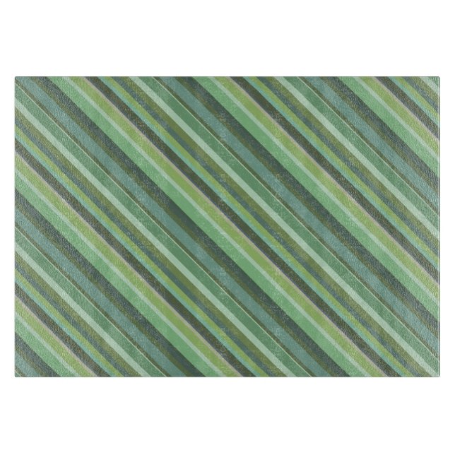 Olive-grüne Diagonalstreifen Schneidebrett (Vorderseite)