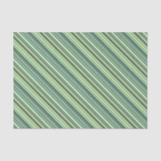 Olive-grüne Diagonalstreifen Seidenpapier (Vorderseite)
