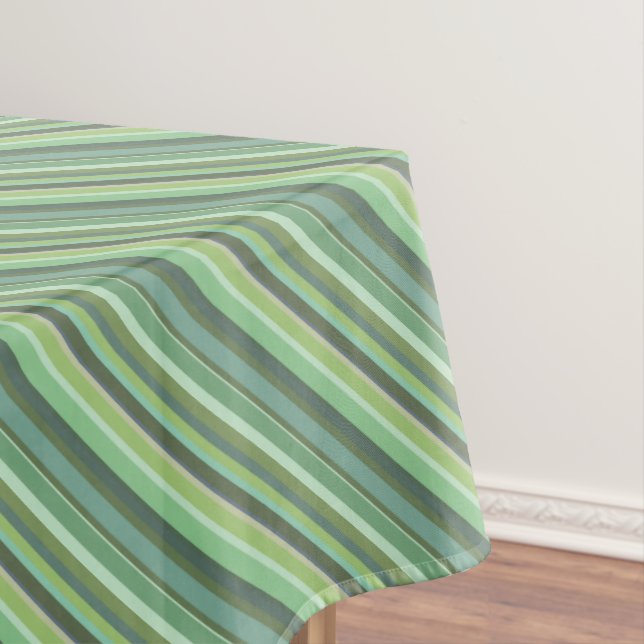 Olive-grüne Diagonalstreifen Tischdecke (Beispiel)