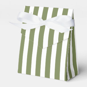 Olive-grüne und weiße Kerzenstreifen Geschenkschachtel