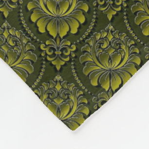 Olive-Grünes Damast-Fleece-Decke Fleecedecke
