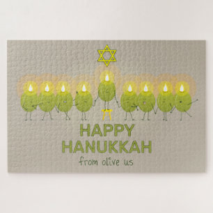 Olive Hanukkah Menorah