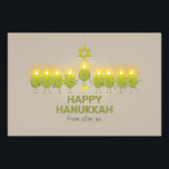Olive Hanukkah Menorah Fotodruck<br><div class="desc">Eine Gruppe von lustigen Oliven treffen sich für ein Foto op und bilden eine Menorah,  um einen Happy Hanukkah Gruß zu senden.</div>
