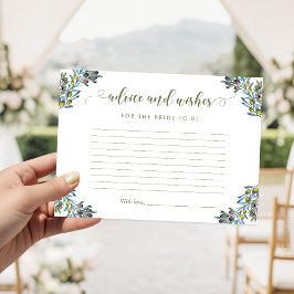 Olive Italian Bridal Shower Advice and Wishes  Begleitkarte
