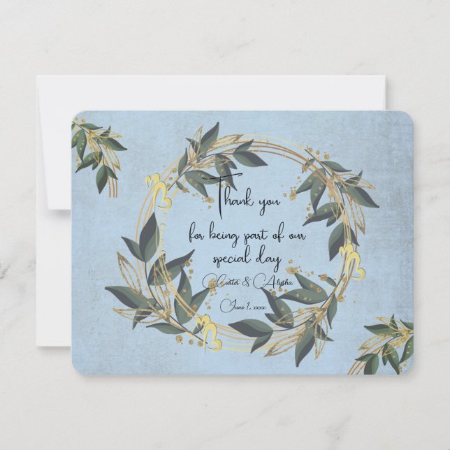 Olive Kreath Personalisiert Dankeskarte (Vorderseite)