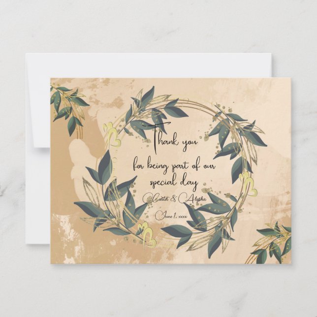 Olive Kreath Personalisiert Dankeskarte (Vorderseite)