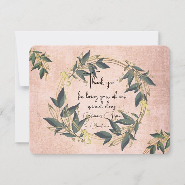 Olive Kreath Personalisiert Dankeskarte (Vorderseite)