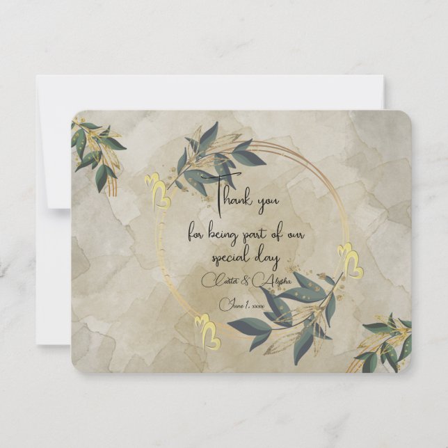Olive Kreath Personalisiert Dankeskarte (Vorderseite)