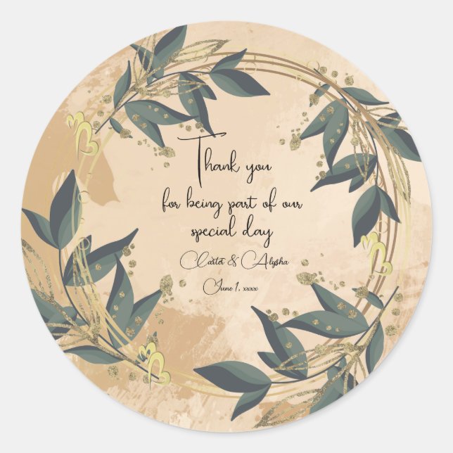 Olive Kreath Personalisiert Runder Aufkleber (Vorderseite)