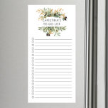 Olive-Leaf-Branchen zur Liste magnetischer Notepad Magnetischer Notizblock<br><div class="desc">Die Einkaufsliste des Supermarktes mit den Blätter der Aquarelloliven,  die mit Ihrem Namen personalisiert sind.</div>