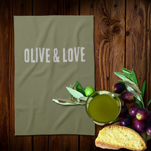 Olive&Liebe - lustiges Zitat Geschirrtuch