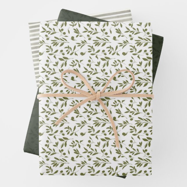 Olive 'Martini' Green  Geschenkpapier Set (Beispiel)