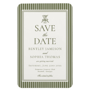 Olive Martini Tini Bit Closer Save-the-Date Magnet