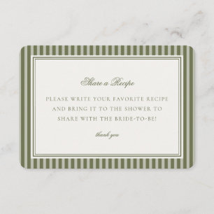 Olive Martini Vert rayé encart partage de recette