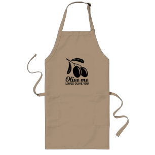 Olive Me Lieben Olive You Lover's Geschenk Lange Schürze