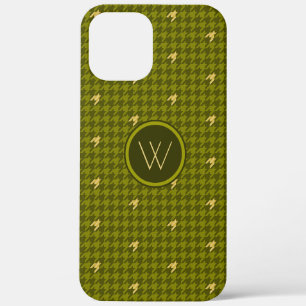 Olive mit Gold Accent Hahnentrittmuster Case Mate