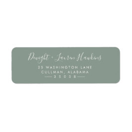 Olive Modern Return Address Label