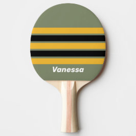 Olive Nightlight Across Striping with Name Tischtennis Schläger