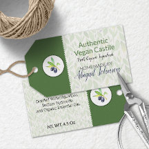 Olive Oil Homemed Bath and Body Label | Tag