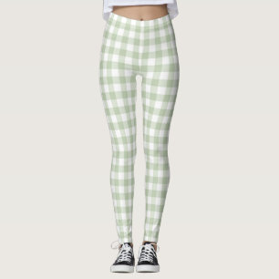 Olive Pastel Gingham Leggings