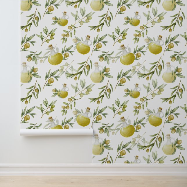 Olive Pattern Tapete (Anwendung)