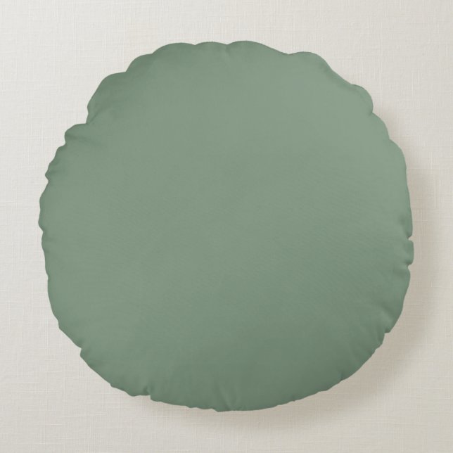 Olive Pistachio Green Christmas Rundes Kissen (Vorderseite)