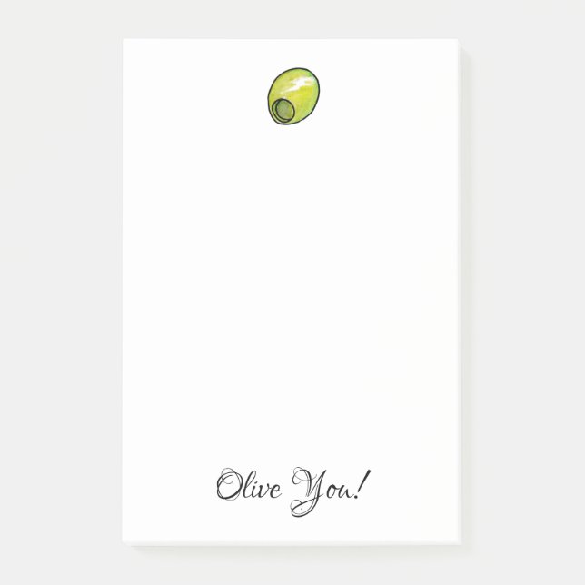 Olive Post-it Klebezettel (Vorderseite)