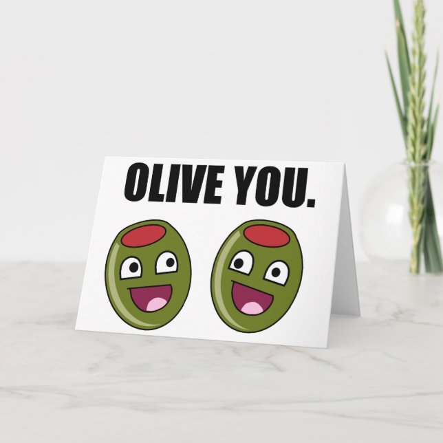 OLIVE PUN FEIERTAGSKARTE (Vorderseite)
