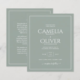 Olive Sage Green MONOCHROME Hochzeit
