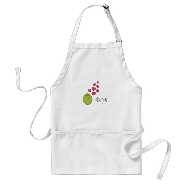 "Olive Sie" niedliche Punny Schürze für einen (Vorne)