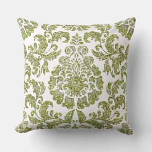 Olive Sparkle Glitter Coussin Réversible