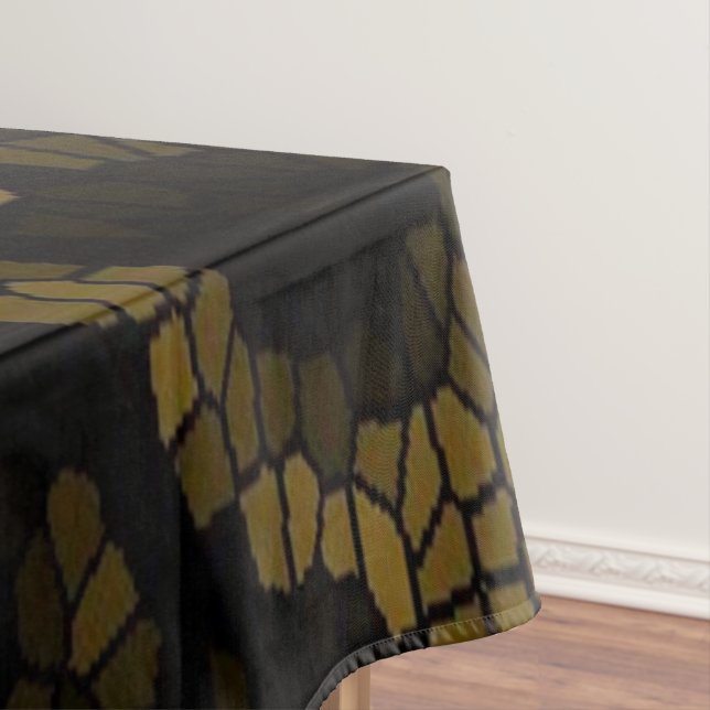 Olive Stected Glass Butterfly Tischdecke (Beispiel)