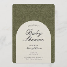 Olive Traditional Floral Arts and Crafts Shower