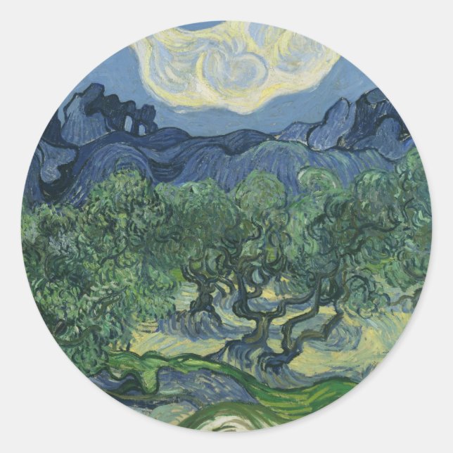 Olive Trecker Runder Aufkleber (Vorderseite)