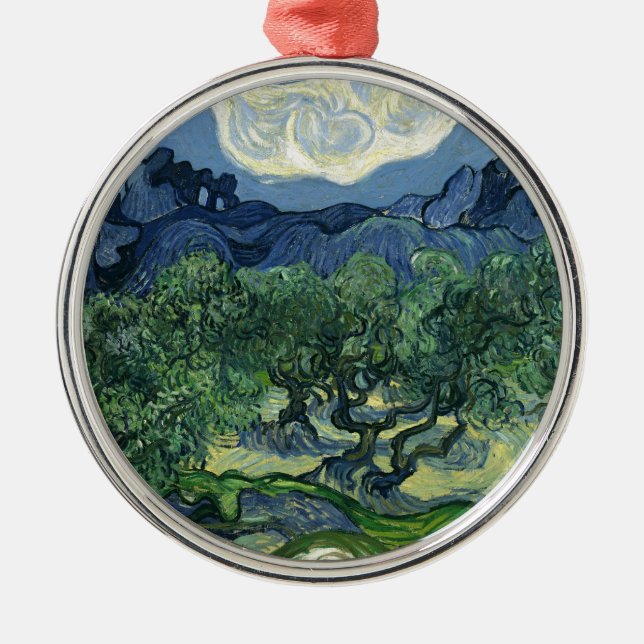 Olive Trees by Van Gogh Ornament Aus Metall (Vorne)
