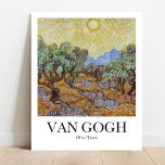 Olive Trees by Vincent van Gogh Poster<br><div class="desc">Vincent van Gogh's Olive Trees (1889) famous landscape painting</div>