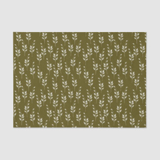 Olive u. weißes botanisches Seidenpapier