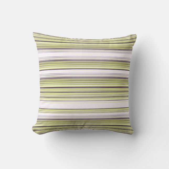 Olive und Blue Stripes. Kissen (Vorderseite)