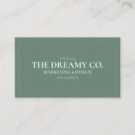 Olive Vintag Simple Business Card Visitenkarte