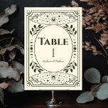 Olive Vintages Tarot Gothic Wedding Table Card Tischnummer<br><div class="desc">Elegantes und modernes Hochzeitsdesign inspiriert durch eine Tarot-Karte. Artikel werden genau so gedruckt,  wie sie auf Ihrem Bildschirm erscheinen,  wenn Sie dem Warenkorb hinzufügen,  sodass Sie jede Tischnummer,  die Sie benötigen,  individuell anpassen und hinzufügen können. Matching Items in unserem Shop für ein komplettes Party Thema.</div>