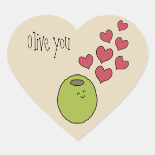 "Olive vous" faites des calembours autocollant