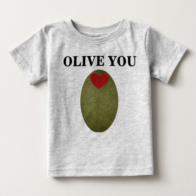 Olive You Baby Strampler (Vorderseite)