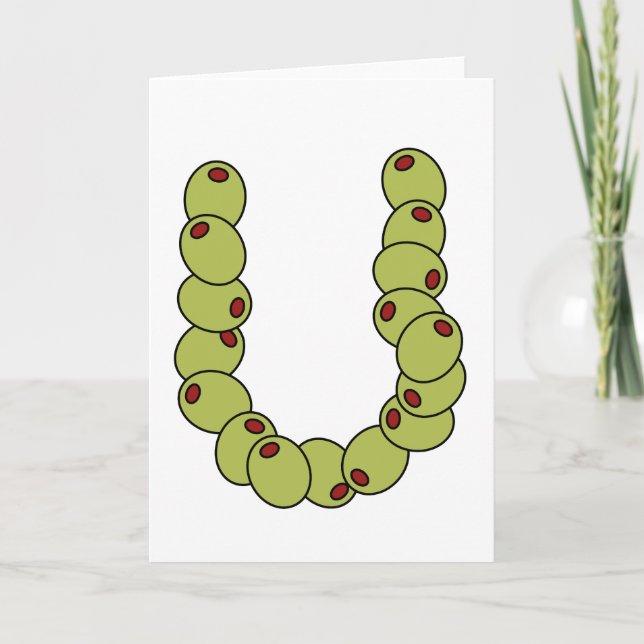 Olive You "I Liebe You" Feiertagskarte (Vorderseite)