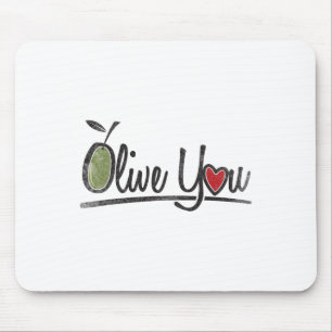 Olive You - Liebe Puff Mousepad
