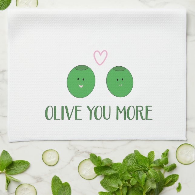 Olive You Plus Serviette de cuisine (Plié)