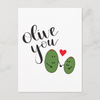 Olive you Postcard Postkarte