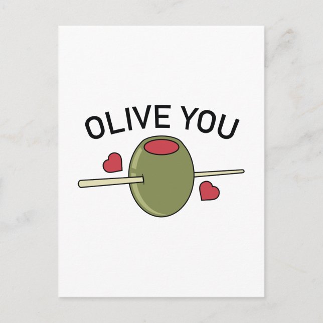 Olive You Postkarte (Vorderseite)