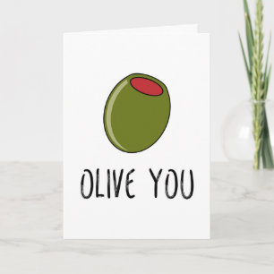 Olive You, Scherz, Lustig ich liebe dich, Valentin Karte